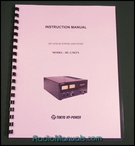 Tokyo Hy-Power HC-2.5KFX Instruction Manual